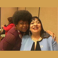 My sister from a Mexican Mr. Estela De Los Rios activist stops by the edge