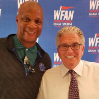 Mike Francesa with Darryl Strawberry