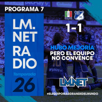 Temporada 26 Programa 07. Hubo Mejoría pero el equipo No convence. 