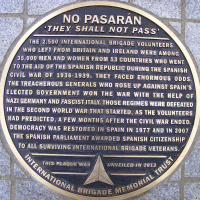 New Spanish Civil War International Brigades plaque is unveiled in Jubilee Gardens