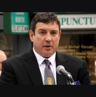 Paul Keefe speaking at Albert McKenzie VC memorial unveiling