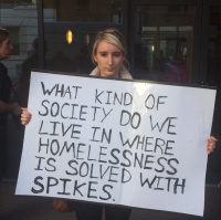 Harriet who started the #homelessspikes petition