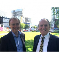 Simon Hughes and Tim Farron at Elephant  Castle