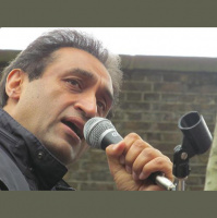 Dr Onkar Sahota speaks at Defend NHS march on South Bank