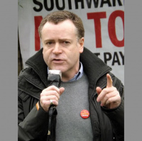 Southwark Council leader Peter John speaking at GMH Park