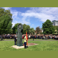 Russian charge daffaires at Victory Day, Soviet War Memorial