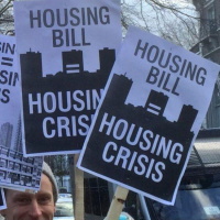 Helen Hayes MP speaking at #killthebill housing rally