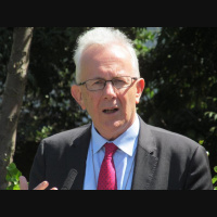 Sir Hugh Taylor at dedication of Mary Seacole statue site
