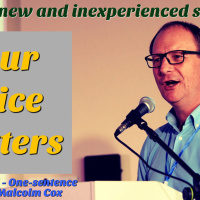 S2 Ep2258: Teaching Tip 400 | Your Voice Matters. Part 5 - The one-sentence summary. Tips for new and inexperienced speakers | Malcolm Cox