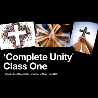 S2: Complete Unity Class 1 - Jesus and the early church