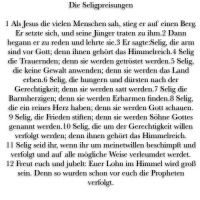 SO 4.Woche, Lesejahr A - Matthäus 5, 1-12