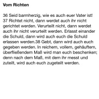 MO der 2. Fastenwoche - Lukas 6, 36-38