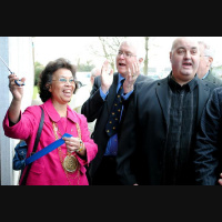 Madam Mayor  Sir Bob Russell of Sunny Colch celebrate opening of Diamond Ice #Colchester