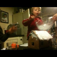 Its supposed to be a gingerbread house OKAY!