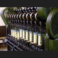 Diamond Fibres Mill spinning machinery, spinning yarn from combed fibres