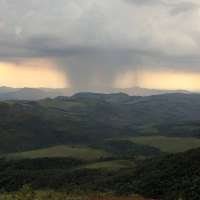 Rain and thunder during the night, in Brazil