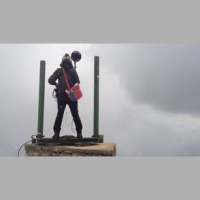 Wind singing in an old tube on the top of the mountain in Bolivia