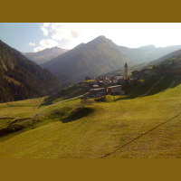 Church bells far away in the valley, cow bells in the field...