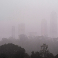 Thunder and rain in Sao Paulo during summer