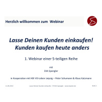 [Audio-Podcast] Lasse Deinen Kunden einkaufen! – Startwebinar LDKE Teil 1 vom 11.03.2013
