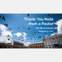 Thank you note from a Pastor