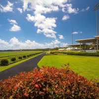 Sunshine Coast Turf Club CEO John Miller chats to Andrew Kuuse re Sundays Caloundra Cup meeting