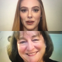 SAITs Lisa MacDonald and student Hannah Lepine on the new virtual reality