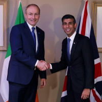 Micheál Martin meets with the British Prime Minister