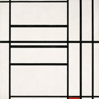 Mondrian, Composizione n° 1 con rosso