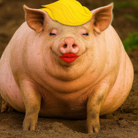 Quiet Fat Piggie Trump! Quiet FAT PIGGIE! Sad SO SAD LOVE!