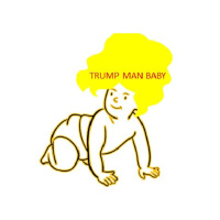 87 Trump the TRUMPY BEAR, Sad so sad Love a BABY!