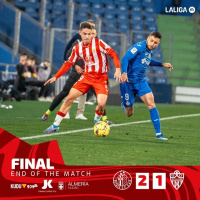 Jornada 14. Getafe CF 2-1 UD Almería. Perdonar sale caro