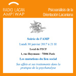 Radiolacan.com | Noche De La Amp En París: Las Mutaciones Del Lazo Social. Sus Efectos Y Tratamientos En La Práctica Del Ps