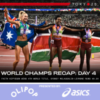 TOKYO WORLD CHAMPIONSHIPS DAY 4 RECAP:  FAITH KIPYEGON WINS 4TH WORLD TITLE, SYDNEY MCLAUGHLIN-LEVRONE RUNS 48.29