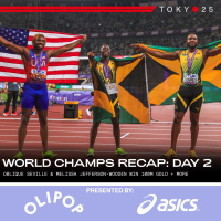 WORLD CHAMPIONSHIPS DAY 2 RECAP: MELISSA JEFFERSON-WOODEN, OBLIQUE SEVILLE WIN 100M TITLES + JIMMY GRESSIER SHOCKS THE 10,000M FIELD + 1500M SURPRISES