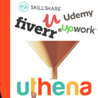 Uthenas Value Proposition is Combining the Best of Udemy, Skillshare, Upwork, and Fiverr
