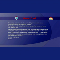 Investor Questions: Tax deductability of break cost on fixed interest loan?