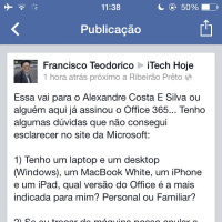 Sobre o Office 365 — respondendo ao Fco Teodorico