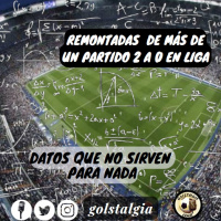 Datos que no sirven para nada... salvo que seas un enfermo de fútbol / Remontadas de más de 2 goles en partidos de Liga