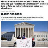 Trump vuelve a perder ante el Tribunal Supremo Justicia 202012