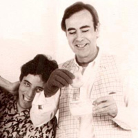 Julio Bustamante i Remigi Palmero amb Amàlia Garrigós