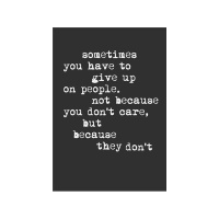 I Really Want To Stop Caring (but I simply dont know how to turn it off). Pt. 2