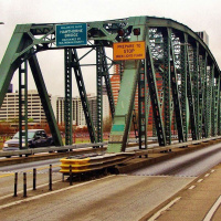 Tyres on steel over Hawthorne Bridge