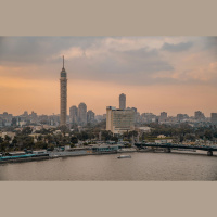 Cairo streets at night