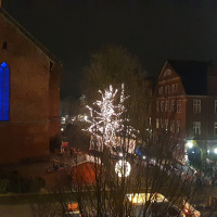 End of Christmas market in Luebeck