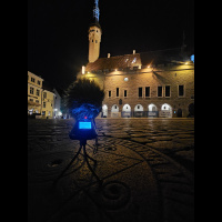 Tallinn town square by night
