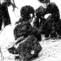 Children awaiting the school bus