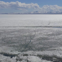 The ice on Son Kul lake