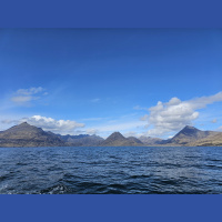 Boat engines roar, Loch Coruisk