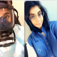 حنين ممرضة تعمل مع مرضى كوفيد -19